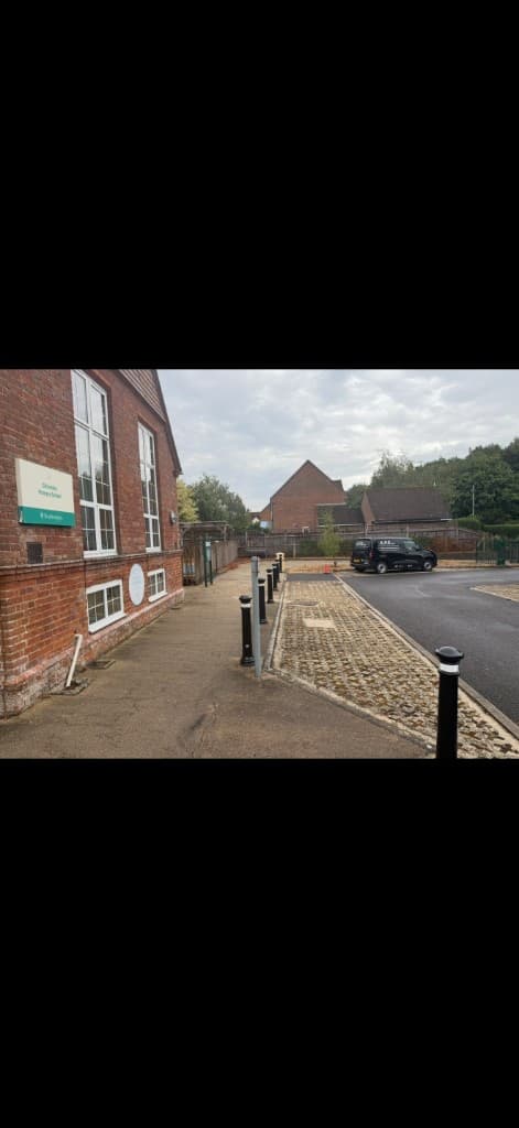 APS Plumbing van parked at a primary school in Chieveley, West Berkshire